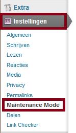 Maintenance Mode Plugin voor wordpress