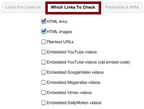 broken link checker plugin instellingen