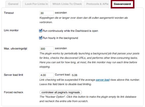 broken link checker plugin geavanceerd