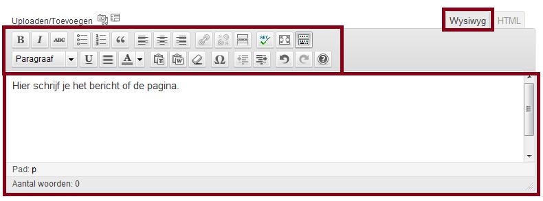 Wordpress bericht schrijven