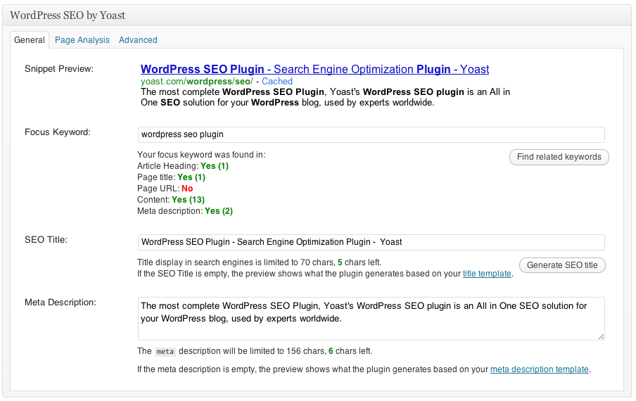 WordPress SEO Plugin WordPress SEO by Yoast