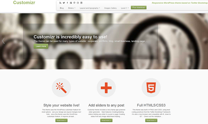 Customizr WordPress thema