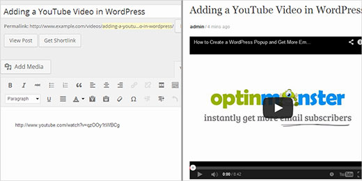 youtube video toevoegen aan wordpress
