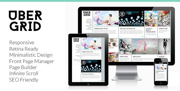 Ubergrid Magazine stijl wordpress thema