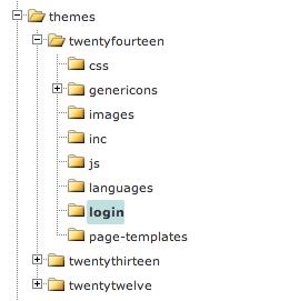 persoonlijke WordPress inlogpagina mappen toevoegen