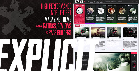 Explicit magzine stijl wordpress thema