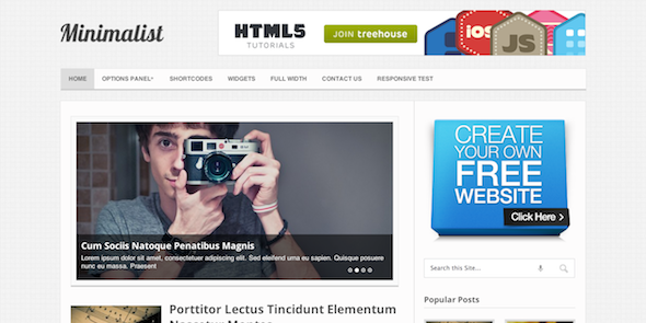 Minimalist WordPress Magazine stijl thema
