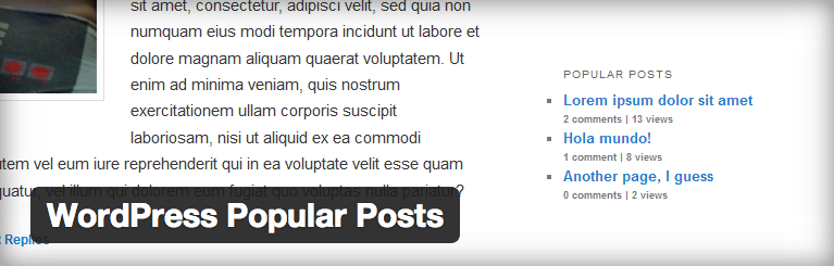 WordPress popular Posts