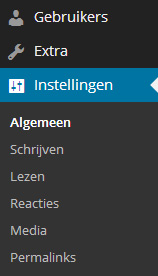 de algemene instellingen van WordPress