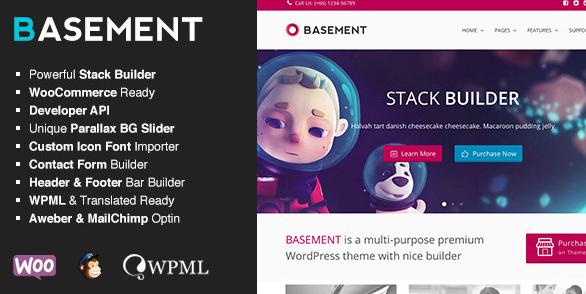 Basement zakelijk WordPress thema