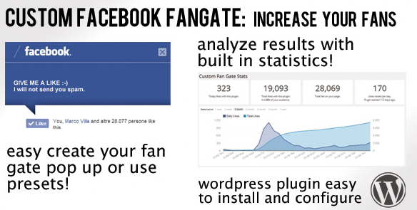 Custom facebook fangate WordPress plugin