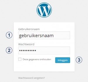WordPress Instellingen - Inloggen in WordPress