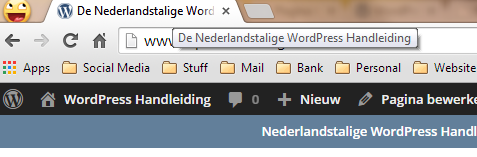 Ondertitel algemene instellingen wordpress