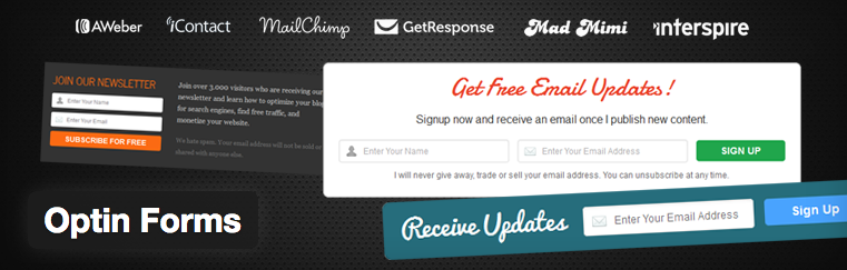 Optin Forms nieuwsbrief plugin voor wordpress