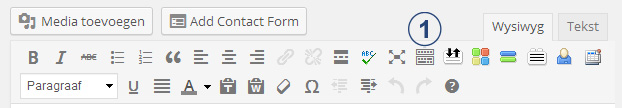 Tweede balk wysiwyg wordpress