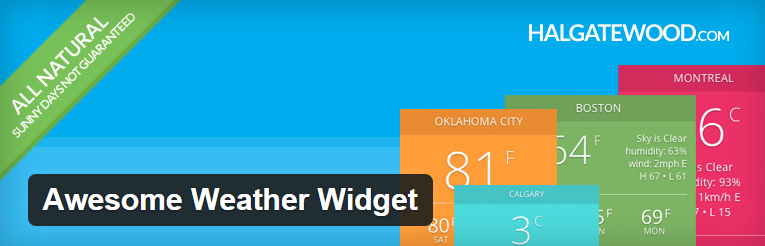 Awesome weather widget voor wordpress