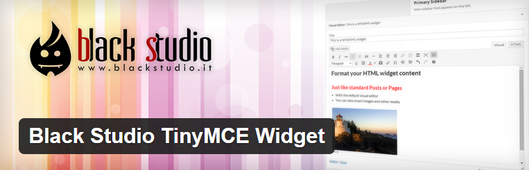 Black Studio TinyMCE Widget voor wordpress