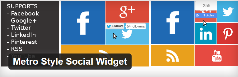 Metro Style Social Widget voor wordpress