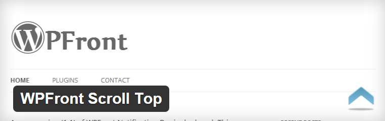WPFRONT SCROLL TOP Scroll button voor WordPress