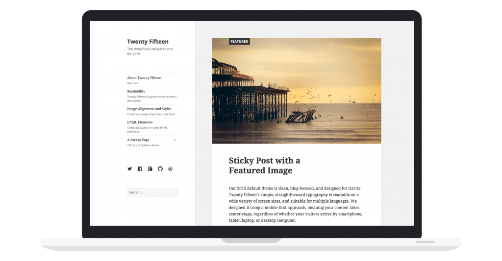 WordPress 4.1 Dinah Twenty Fifteen