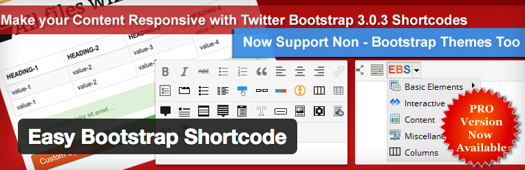 Easy Bootstrap Shortcode