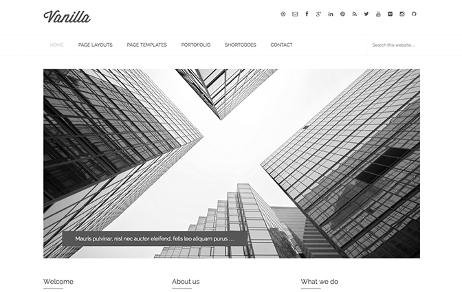 Vanilla WordPress thema