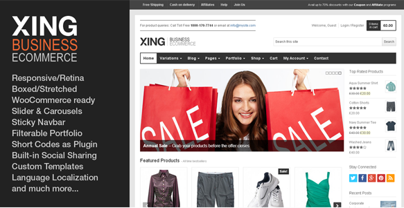 Xing - Business : ecommerce WordPress Theme