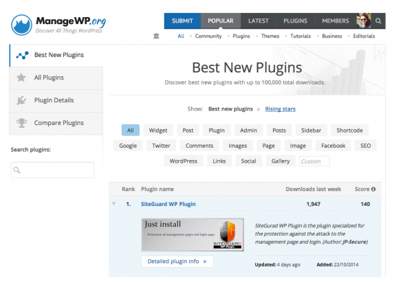 Wat kan ik met de nieuwe plugin module op ManageWP