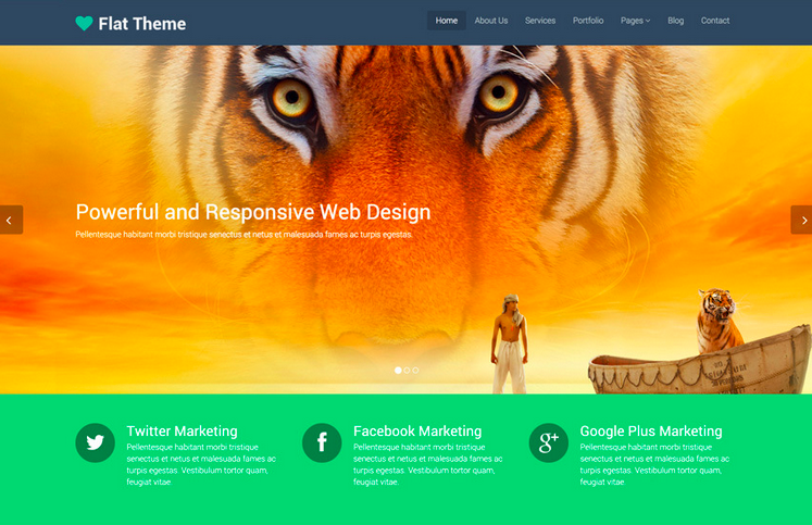 Flat Theme WordPress Thema