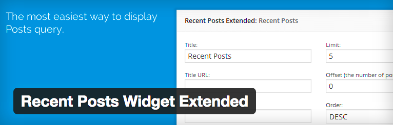 Recent Posts Widget Extended