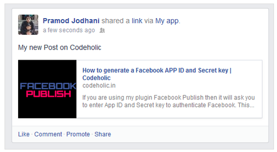 Facebook Publish Plugin