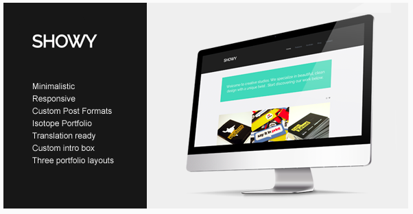 Showy - Bold & Flat Portfolio voor WordPress