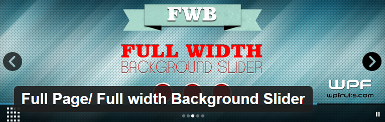 Full width Background Slider