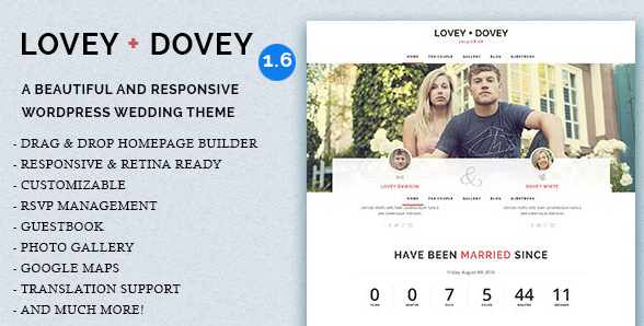 Lovey Dovey thema voor bruiloften