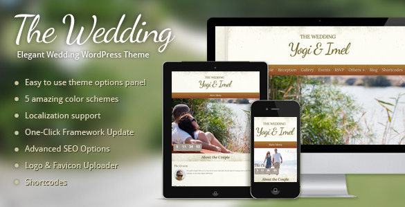 The Wedding - Elegant Bruiloft WordPress Thema