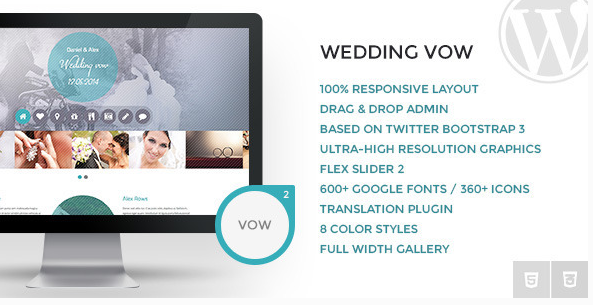 Wedding vow thema wordpress