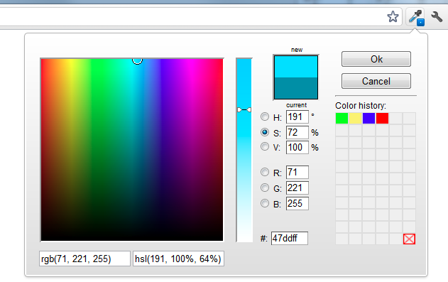 ColorZilla Google Chrome Extensie