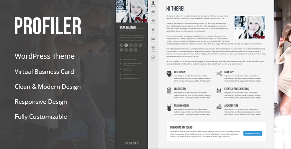 Profiler - vCard Resume WordPress