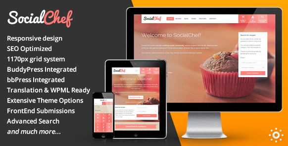 SocialChef - Social Recipe WordPress Theme