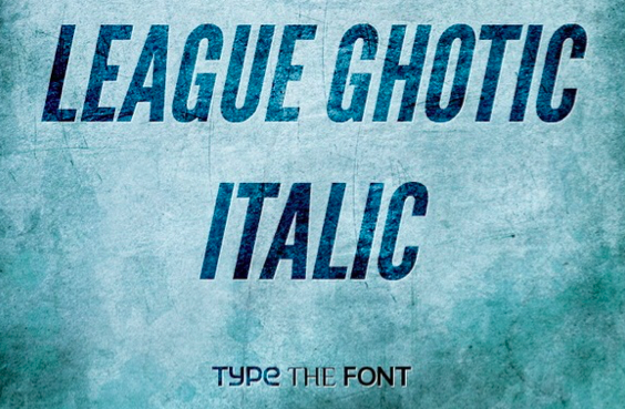 League Ghotic  website lettertype