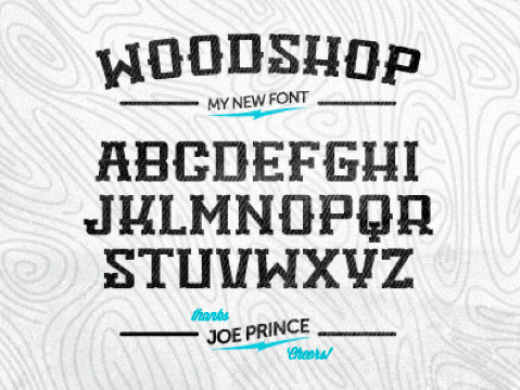 Woodshop  wordpress lettertype