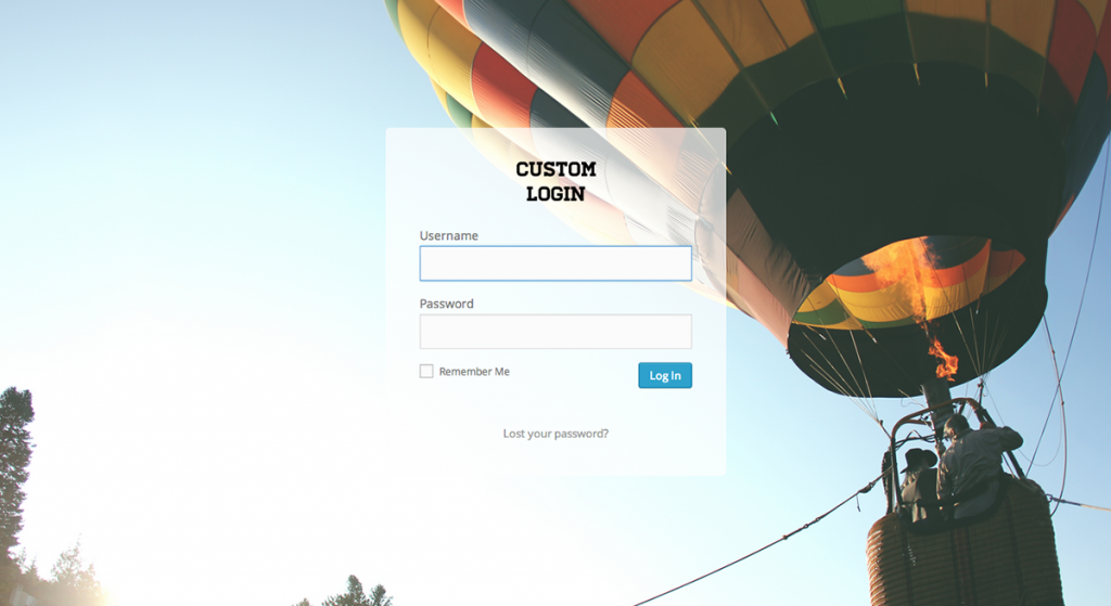 custom login