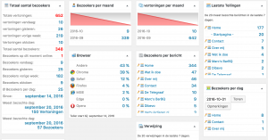 Bezoekers aan de site