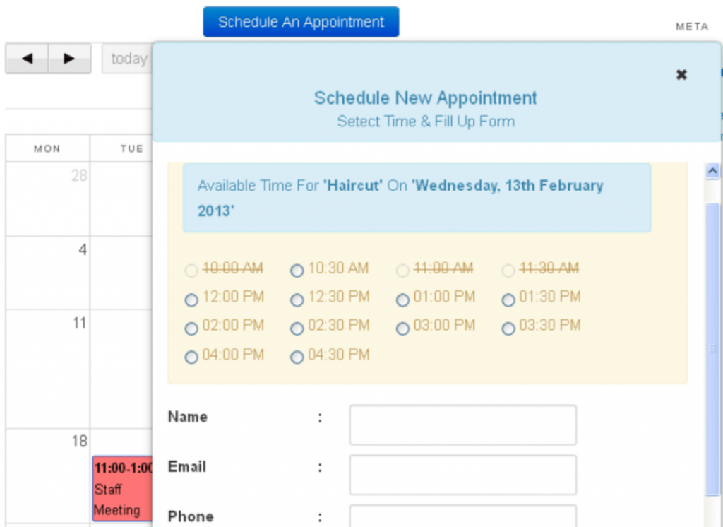 Appointment Calendar