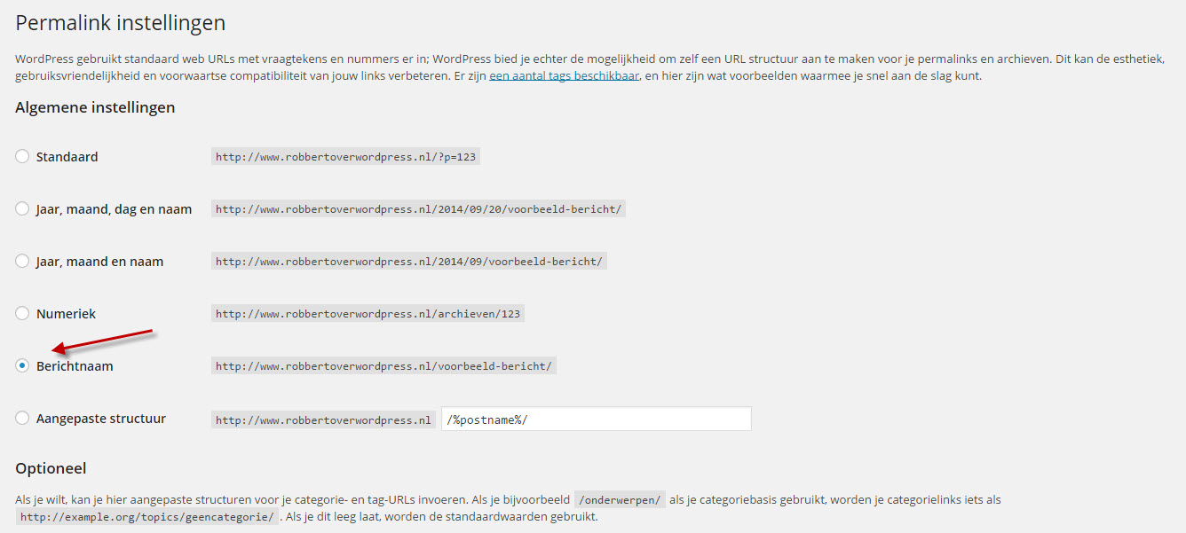 wordpress-permalinks-instellen-hostnet