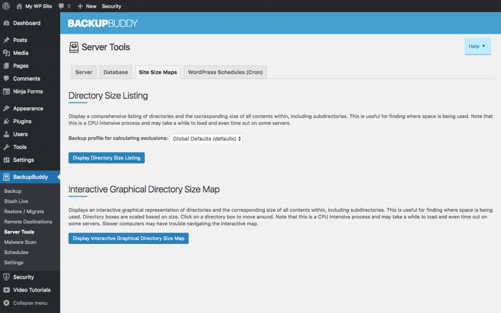 site size map