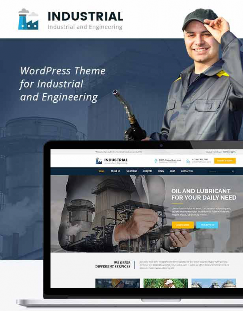 industriele wordpress thema's