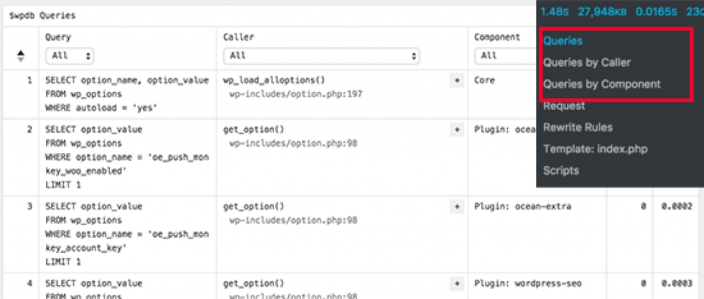 wordpress query monitor