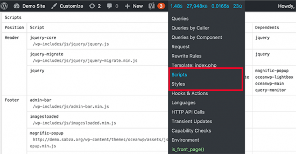 wordpress query monitor