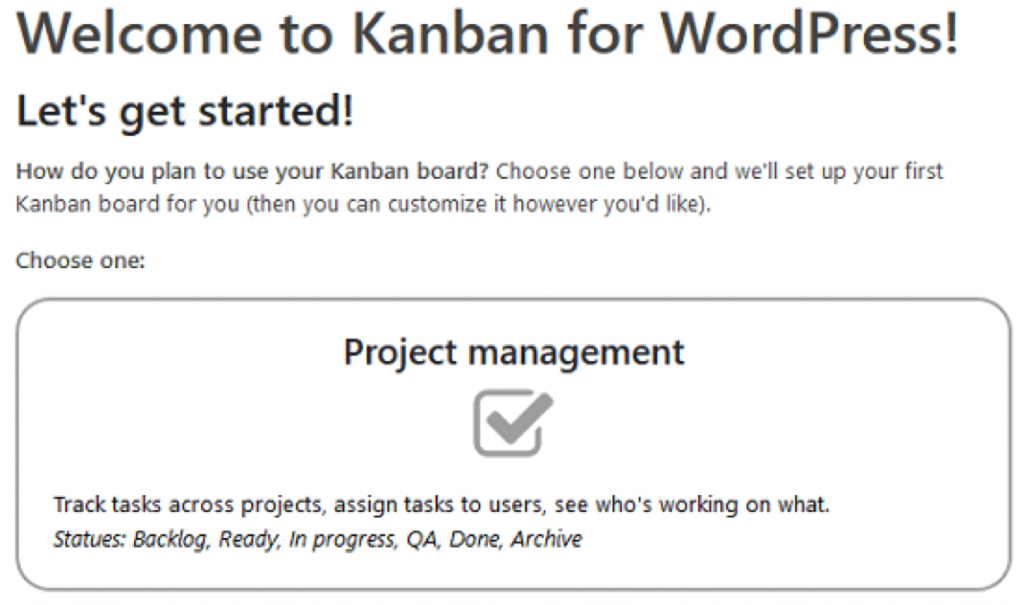 kanban board toevoegen aan je WordPress site